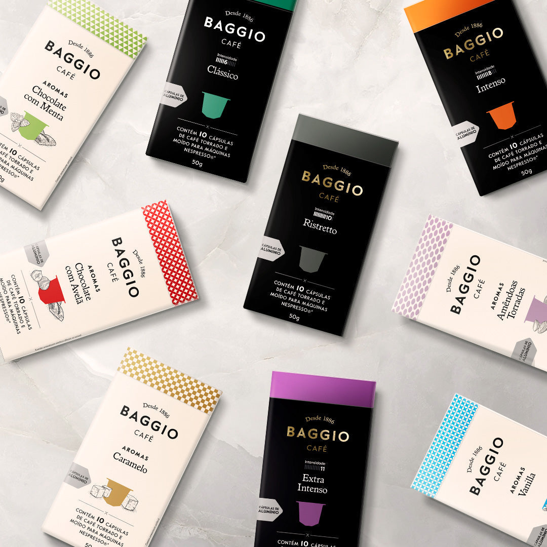 Kit Baggio Café Cápsulas + Porta Cápsulas + Xícara Baggio