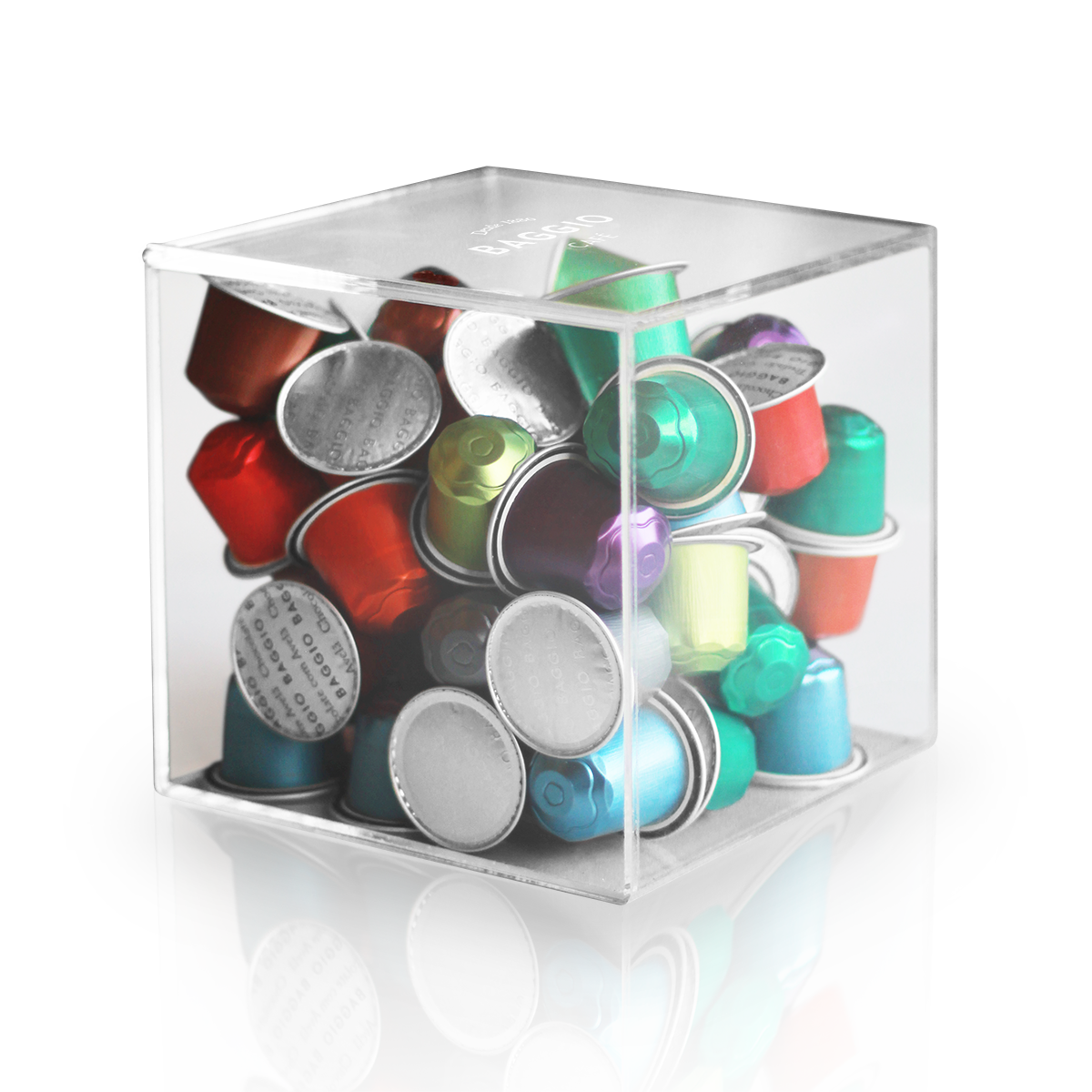 Porta Cápsulas Baggio Cubo Acrílico